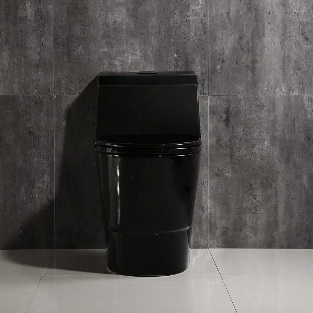 B0941 Modern One Piece Toilet with Soft Closing Seat,Black Color