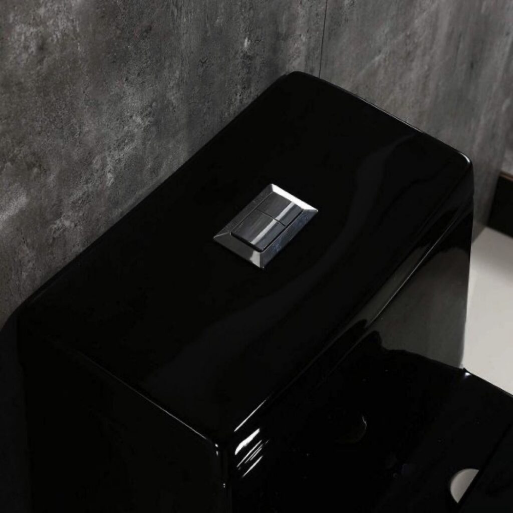 B0941 Modern One Piece Toilet with Soft Closing Seat,Black Color